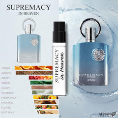 Afnan Supremacy Silver 2ml vial for evening fragrance exploration.