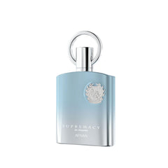 Afnan Supremacy In Heaven packaging close-up, elegant design signals luxury.