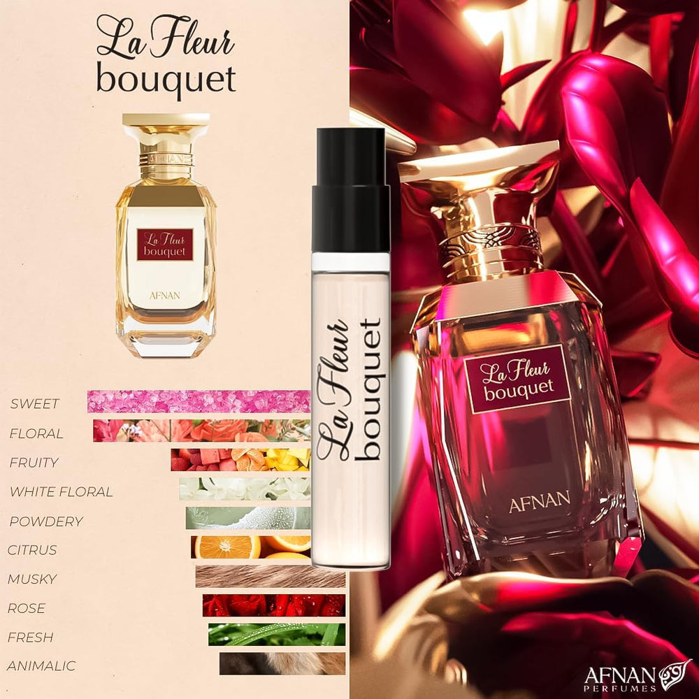 Afnan Violet Bouquet 2ml vial for soft, daytime fragrance