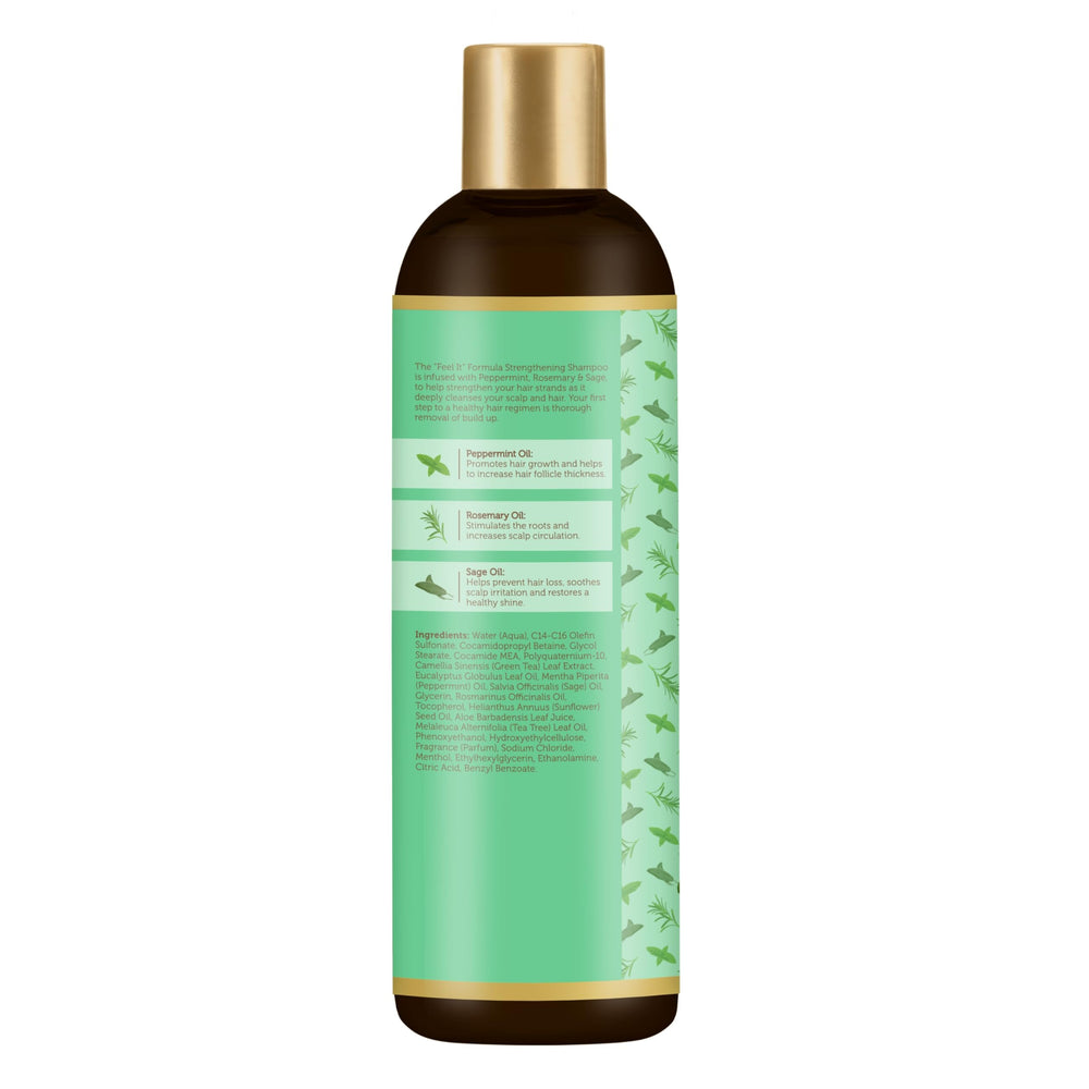 African Pride Feel It Formula Shampoo sage oil glow and shine.