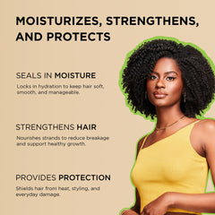 African Pride Moisture Miracle oil blend close-up highlighting vitamin E nourishment