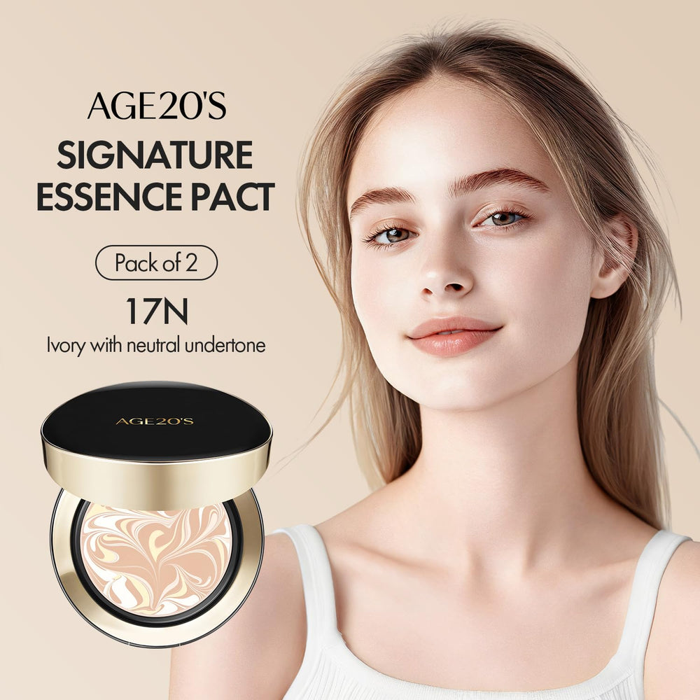 AGE 20's Signature Essence Pact shade 17N Ivory suits fair complexions with natural warmth