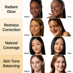 AGE 20's Signature Essence Pact latte-triple tones blending beige-white-gold for radiant correction