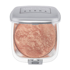 Ageless Derma baked mineral blush in Apricot Swirl closeup for a natural radiant glow.