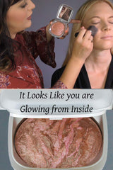 Ageless Derma mineral blush closeup highlights fine shimmer and soft finish.