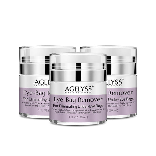 Agelyss Eye-Bag Cream pack shot highlights hydration and premium skincare benefits