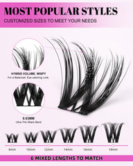 AGGRAD Flora Lash Clusters ultra-thin band for seamless natural look