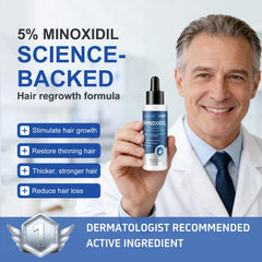 AGIKENB minoxidil application to scalp highlighting targeted thinning