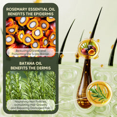 Agodafoo Batana Oil Conditioner application demonstrates smoothing action on hair.