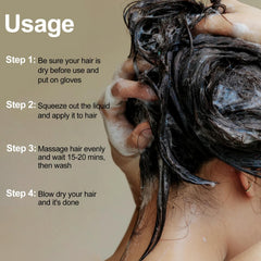 Gray hair coverage concept with four color options.