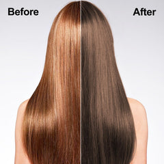 Close-up of applying Agthyuve shampoo without tools for convenient color at home.