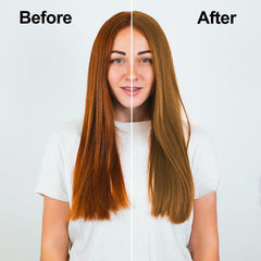A user applies Agthyuve shampoo for an even color at home.