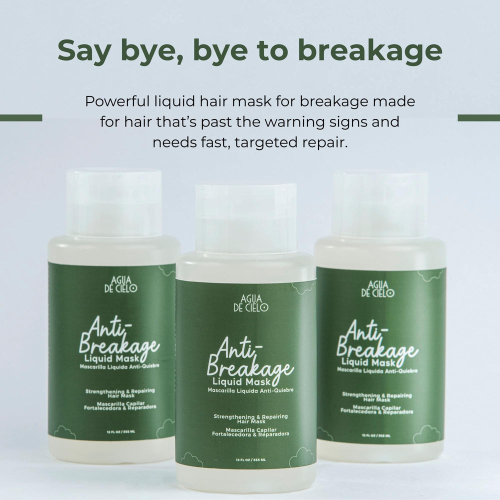 Agua de Cielo strands before and after show improved elasticity.
