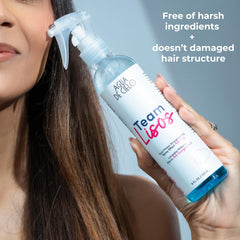 Agua de Cielo Team Lisos argan oil keratin infusion nourishes strands.