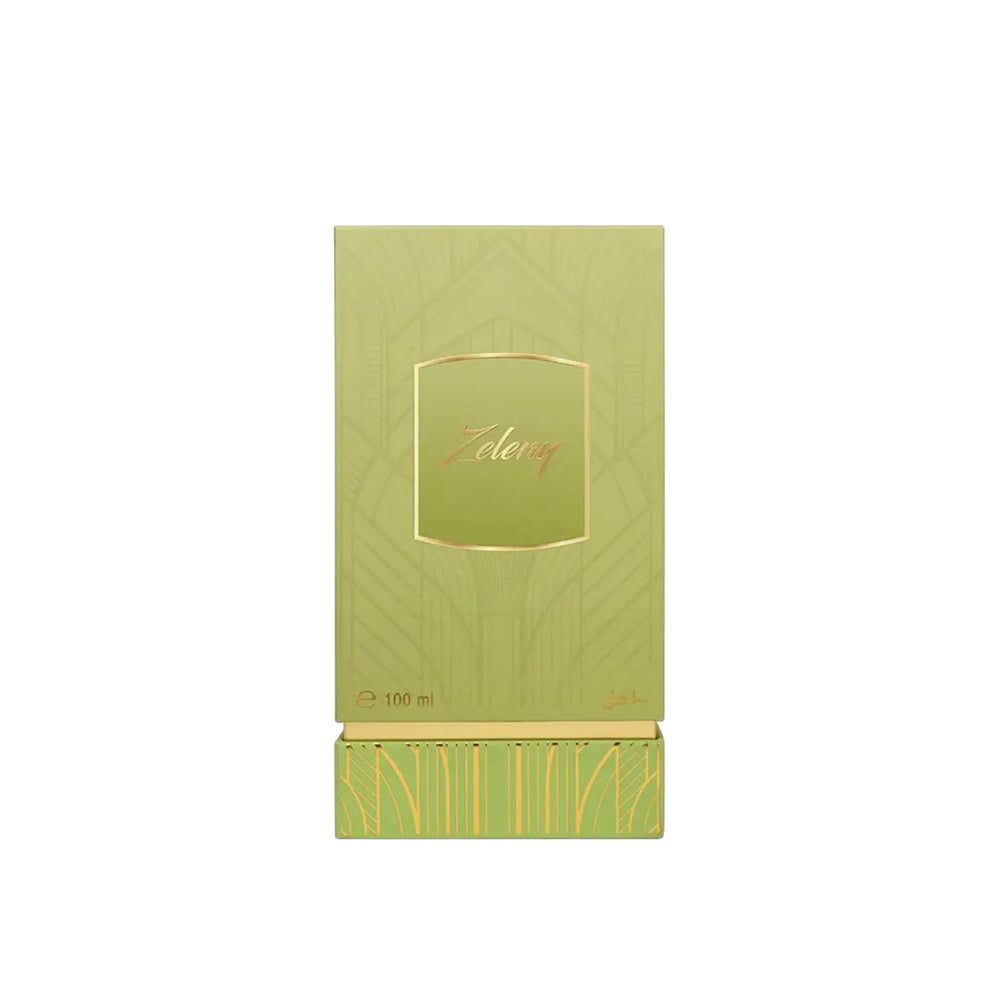 Ahmed Zeleny bottle side showcases sleek design for everyday confidence.