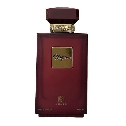 AHMED HAYANA opening notes blend heliotrope, tangerine, orchid for a refreshing start.