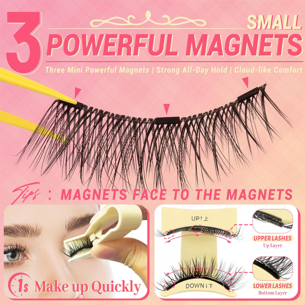 Ahrikiss magnetic box with mirror stores lashes securely and portable