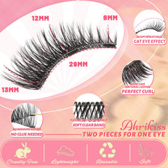 Ahrikiss natural cat-eye lashes for a subtle, dimensional look