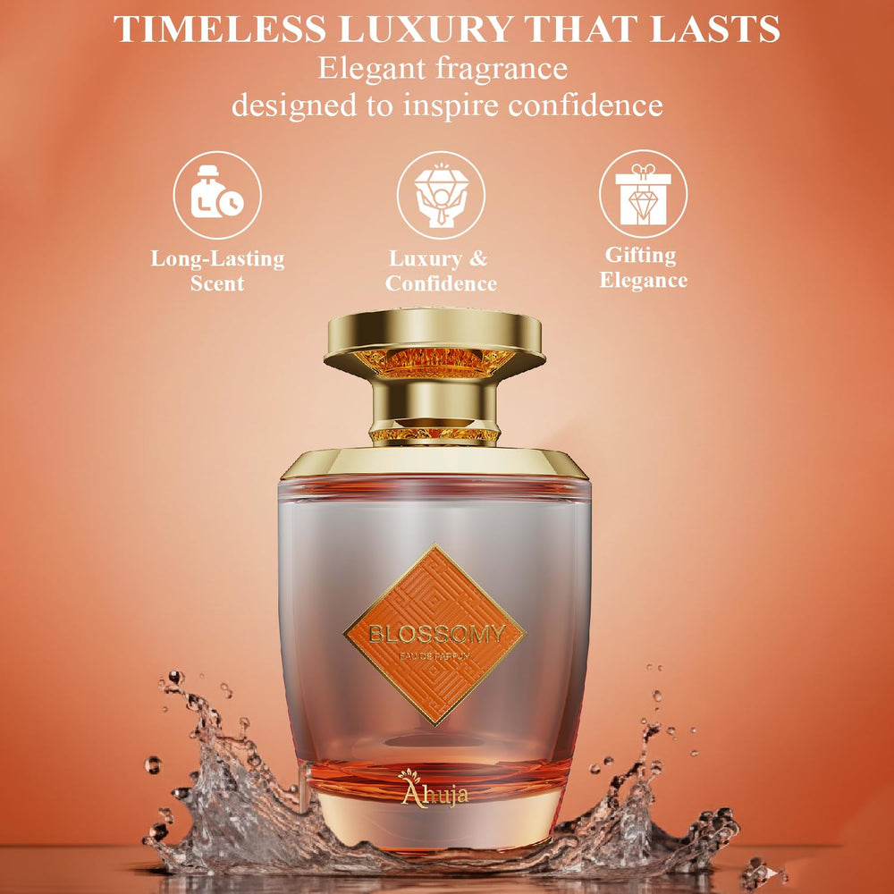 AHUJA Blossomy tuberose essence adds timeless elegance and depth.
