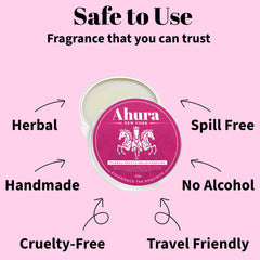 Valentine gift box featuring Ahura solid perfume for a thoughtful present.