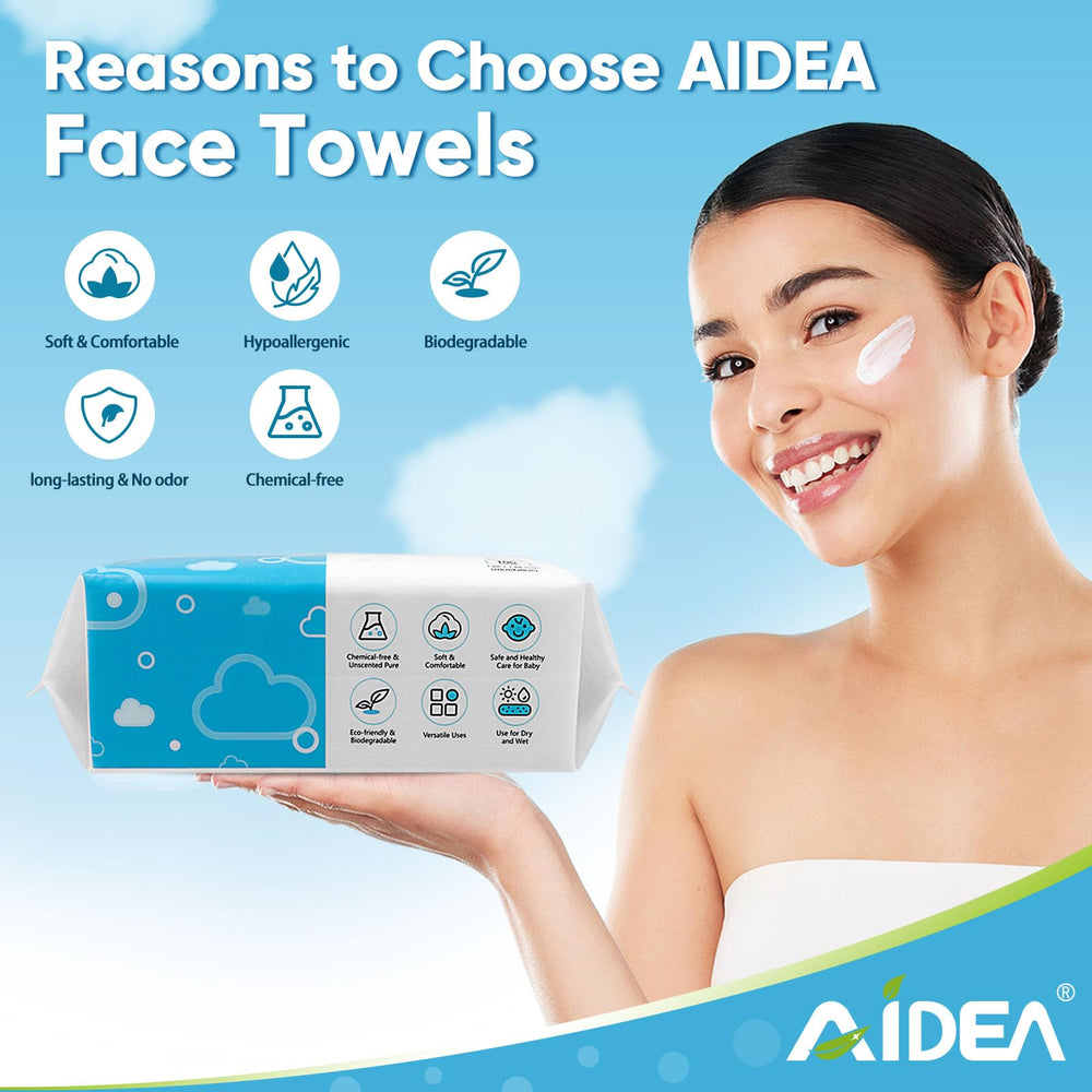 AIDEA dry and wet dual-use towels for cleansing and post-cleanup tasks.