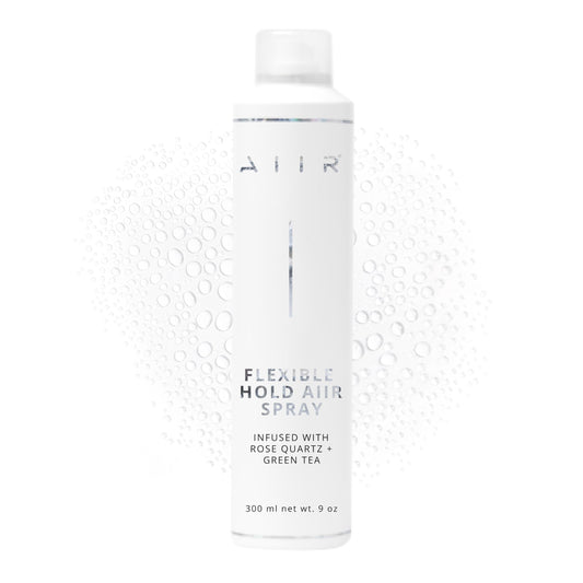 AIIR Flexible Hold hairspray bottle with a weightless, touchable finish.