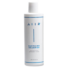 AIIR Sapphire Shampoo bottle front with crystal branding for daily use.