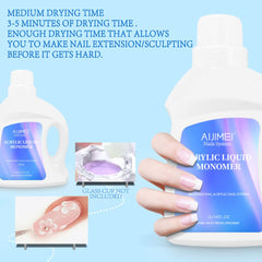 Strengthens natural nails while enabling long-lasting acrylic designs.