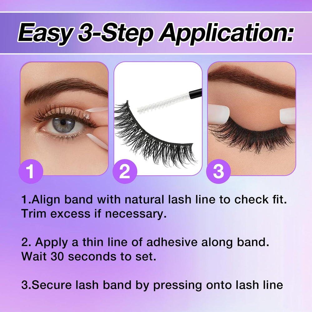 AILAISHI ultra-soft fiber lashes feel featherweight on the lid