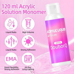 AILALUO three-color acrylic powders for versatile nail extensions and overlays