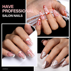 AILLSA DIY nail design ideas using tips for gradients and rhinestones