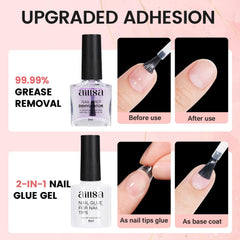 AILLSA full-cover gel nail tips for strong, natural-looking nails