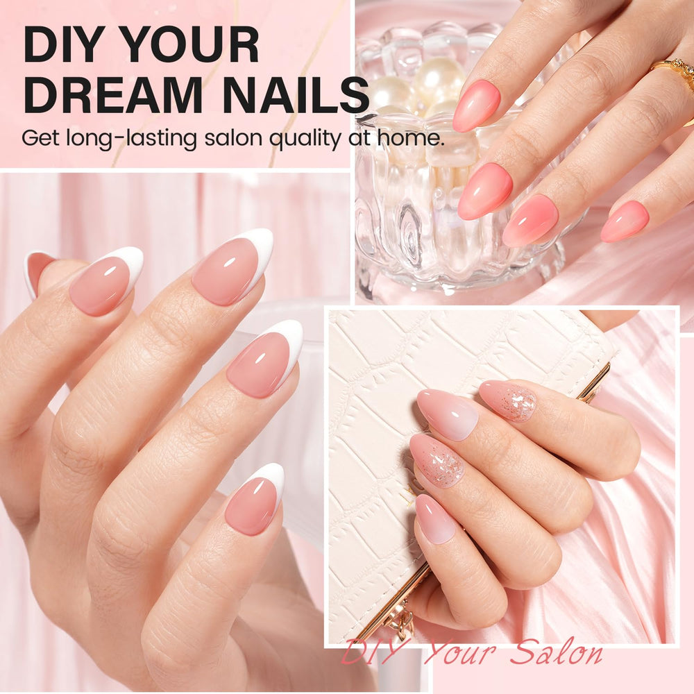 AILLSA milky white jelly gel polish for natural, sheer coverage