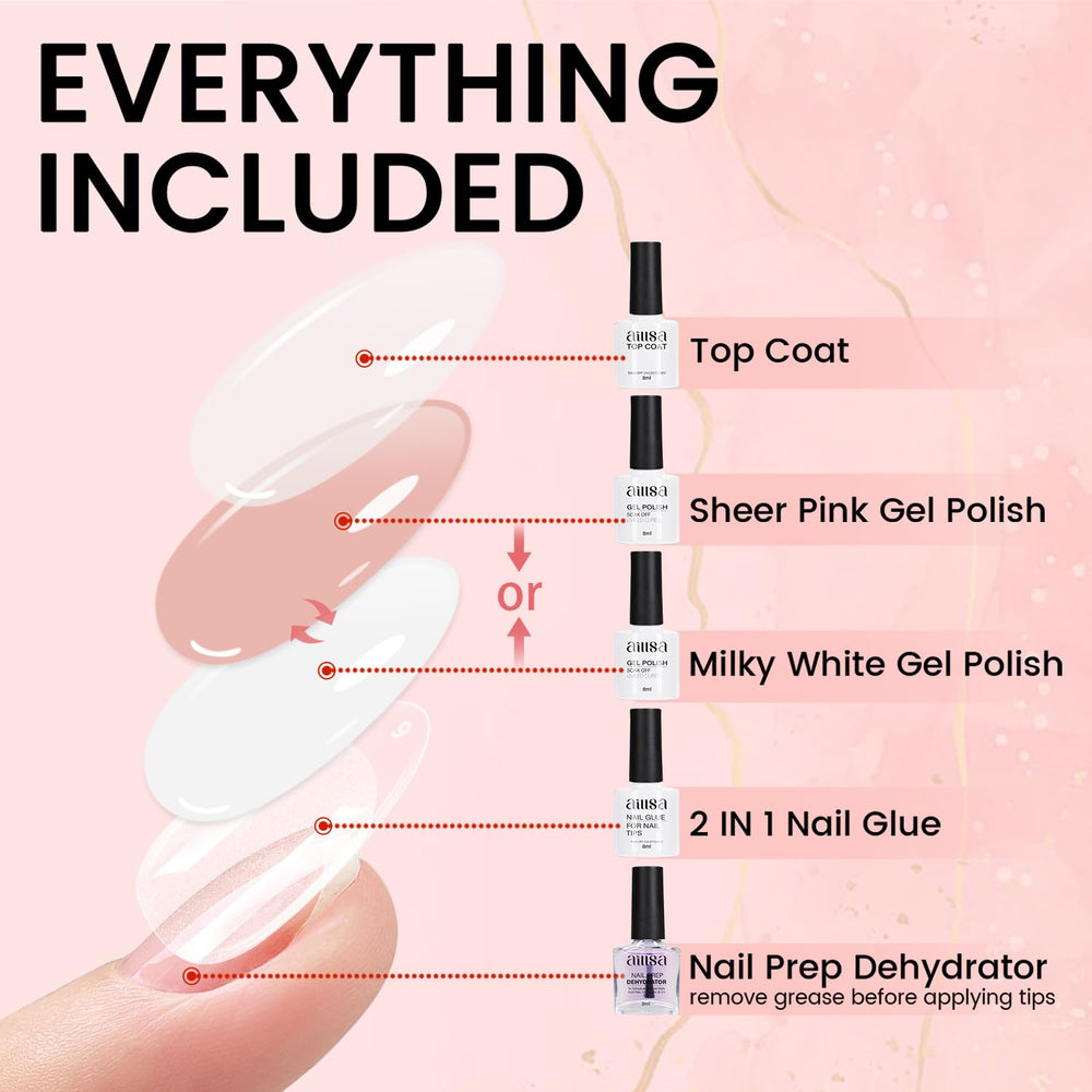 AILLSA nail prep dehydrator and glue showing dual adhesion protection