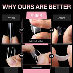AILLSA nails compatible with gel polish, glue, and adhesives for DIY freedom