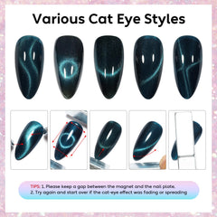 AIMEILI Cat Eye gel-nail polish under UV lamp during cure highlights quick-dry potential