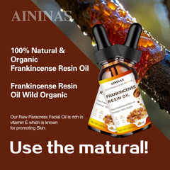 AININAS Frankincense Resin Oil being applied to the skin for hydration