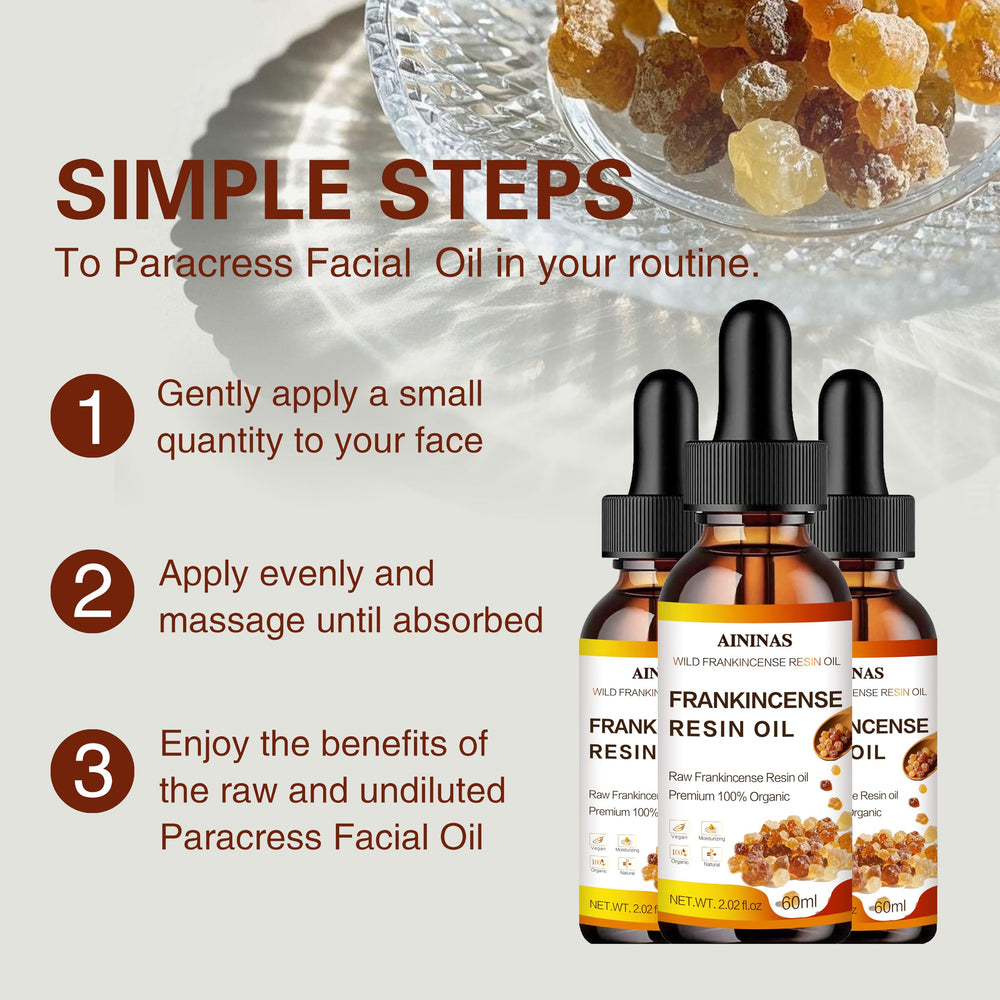 AININAS Frankincense Resin Oil texture close-up demonstrating deep hydration