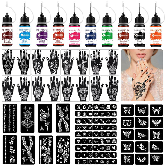 AirNOGO ink colors showcase vibrant, skin-friendly pigments for bold temporary tattoos.