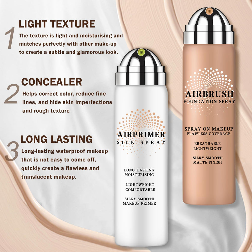 AIUEO Airbrush Foundation packaging emphasizes gift-ready set.