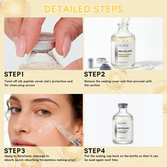 Aiwejay Silk Peptide Intensive Lifting Ampoule packaging on display signals daily hydration and smoothing