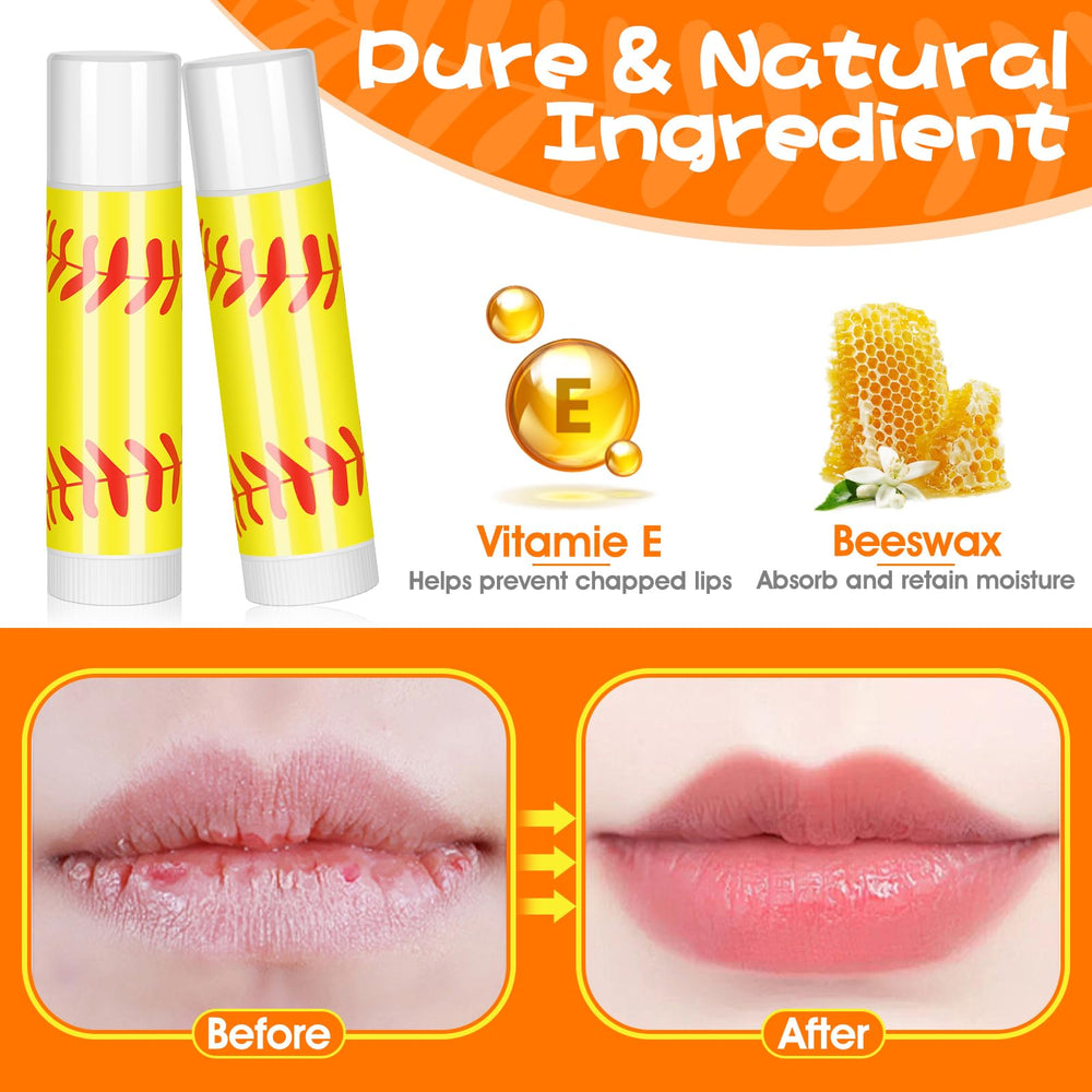 AKAIXI softball theme lip balm pack showcasing team pride while moisturizing lips