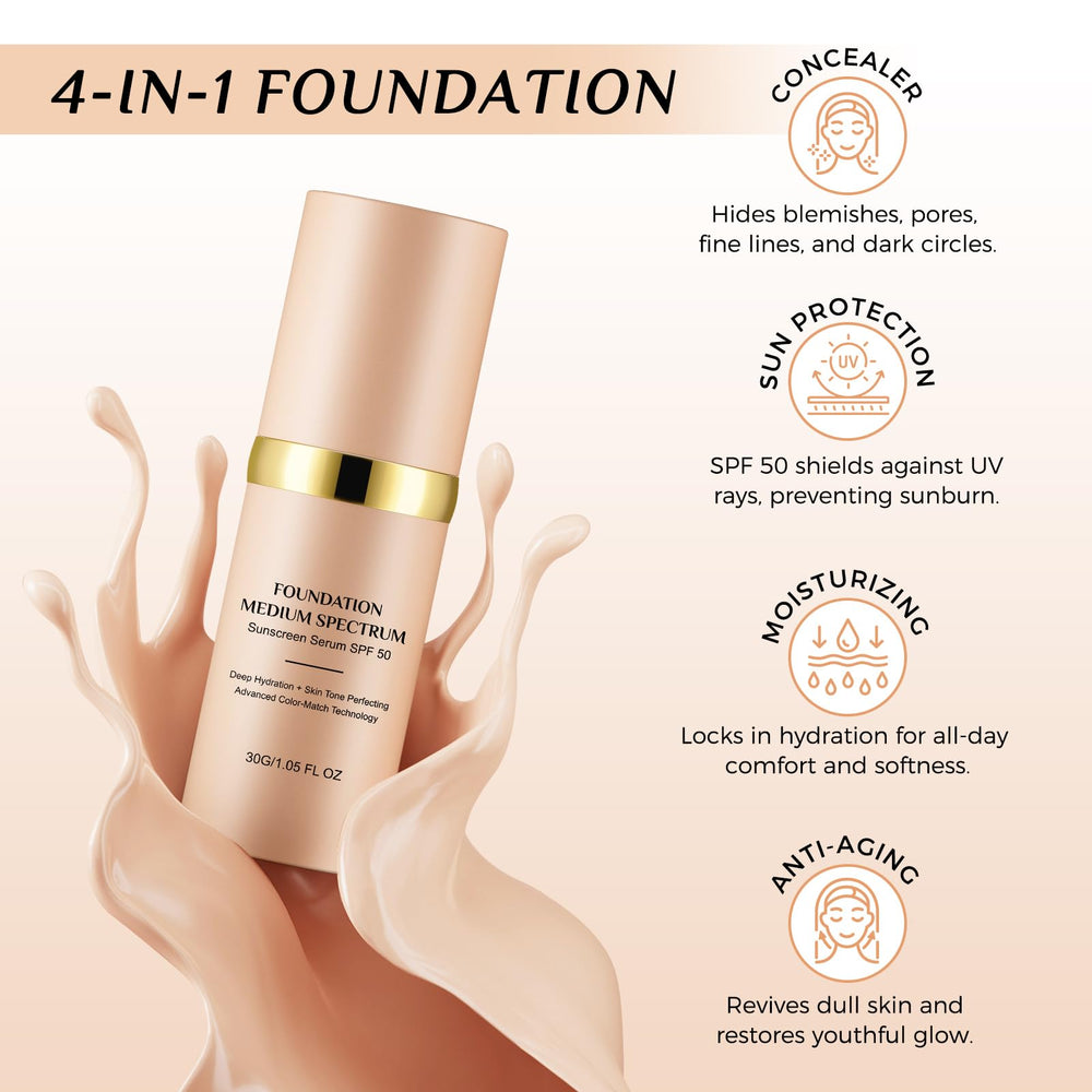 Akareni color-changing foundation SPF protection supports daily sun defense.