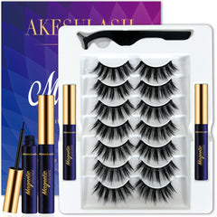 AkesuLash magnetic eyelashes in round style for natural daily wear and secure hold