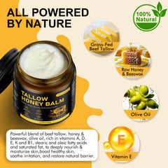 AKIICHI wild raw honey beeswax ingredients shot emphasizing natural nourishment.
