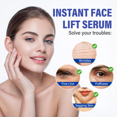 AKQBPN Instant Face Lift Serum before-after image capturing visible difference.