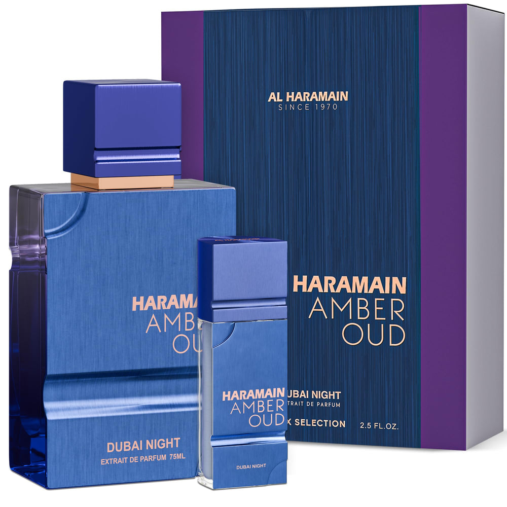 Al Haramain Amber Oud EDP 75ml bottle for unisex day and night wear.