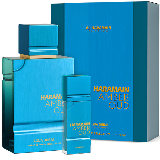 Al Haramain Amber Oud EDP bottle highlighting a bright citrus opening for daytime wear.