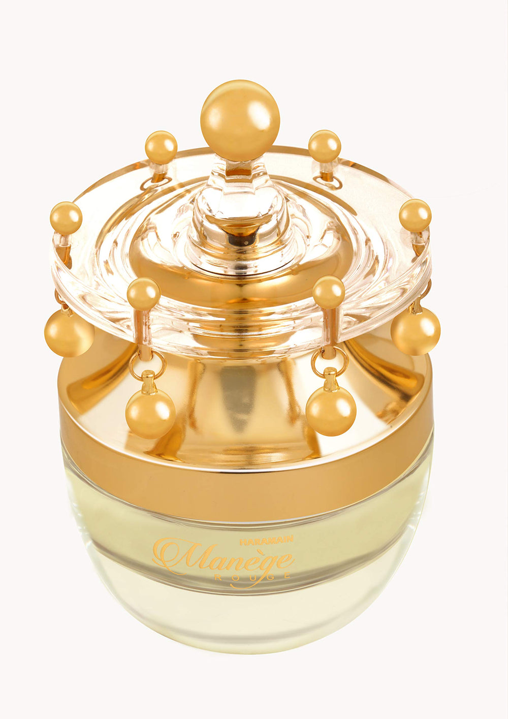 Manege Rouge bottle showing base notes of amber and oakmoss for lasting warmth