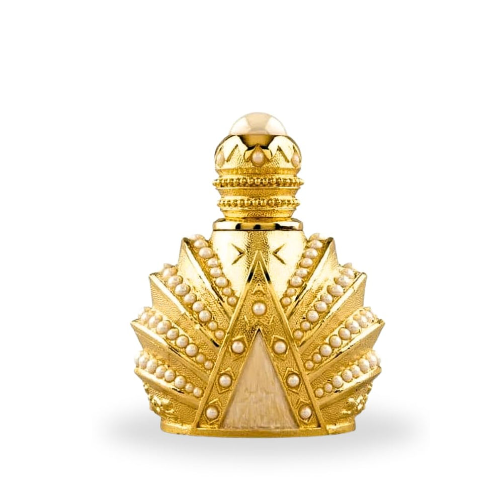Elegant Bahrain Pearl EDP packaging suggests premium Arabic perfumery and gifting appeal.